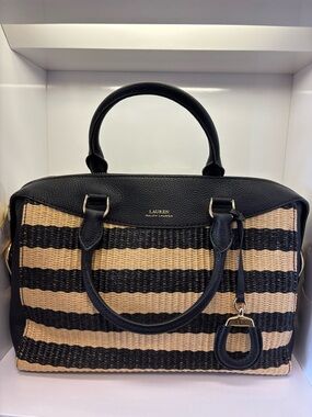 Lauren Ralph Lauren Cornwall straw Satchel